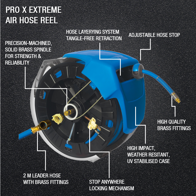 Air Hose Reel - Pro X Extreme - Retractable