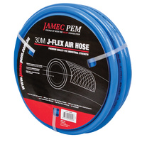 Air Hose - PVC Reinforced - 1/4" BSP Male Fittings - 30 M