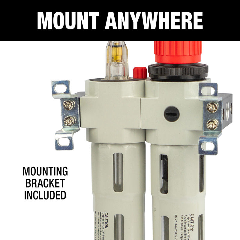 1/4" BSP Filter Regulator Lubricator (FRL)