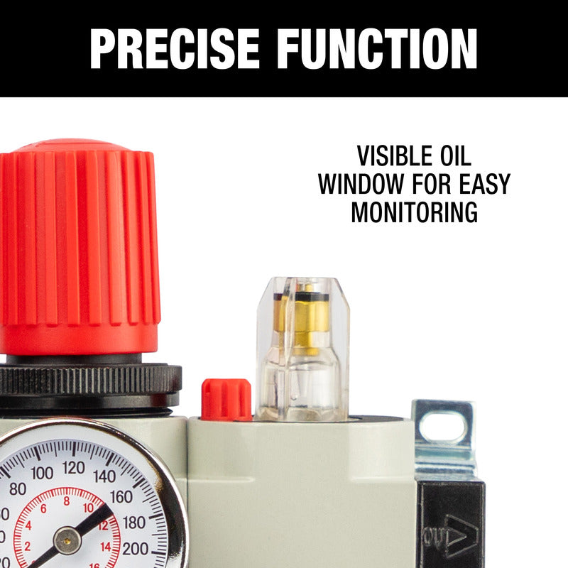 1/4" BSP Filter Regulator Lubricator (FRL)