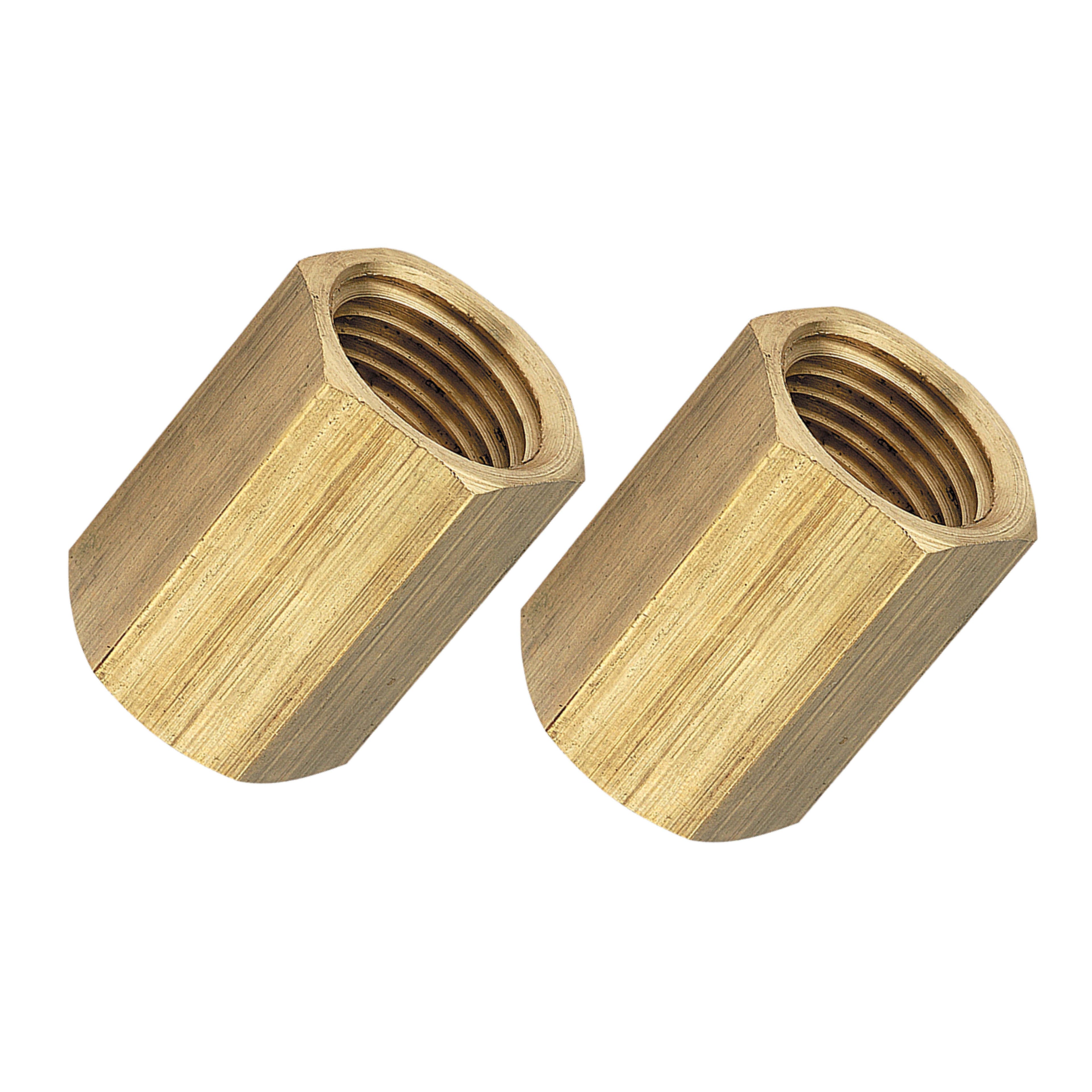 1/4" BSP Female Hexagon Socket Brass - 2 Pack