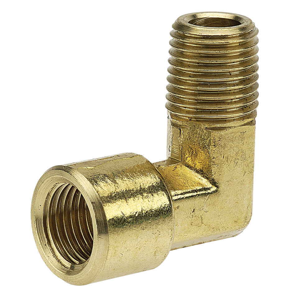 1/4" BSP Male x 1/4" BSP Female Elbow Brass