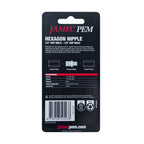1/4" BSP Male x 1/8" BSP Male Hexagon Nipple Brass - 2 Pack