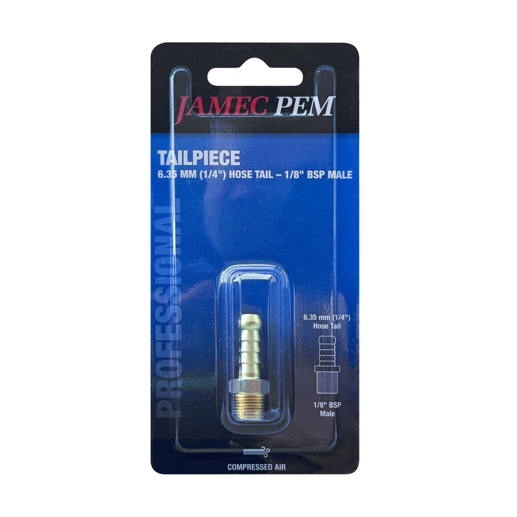 1/8" BSP Male x 1/4" (6mm) Hose Tail Brass