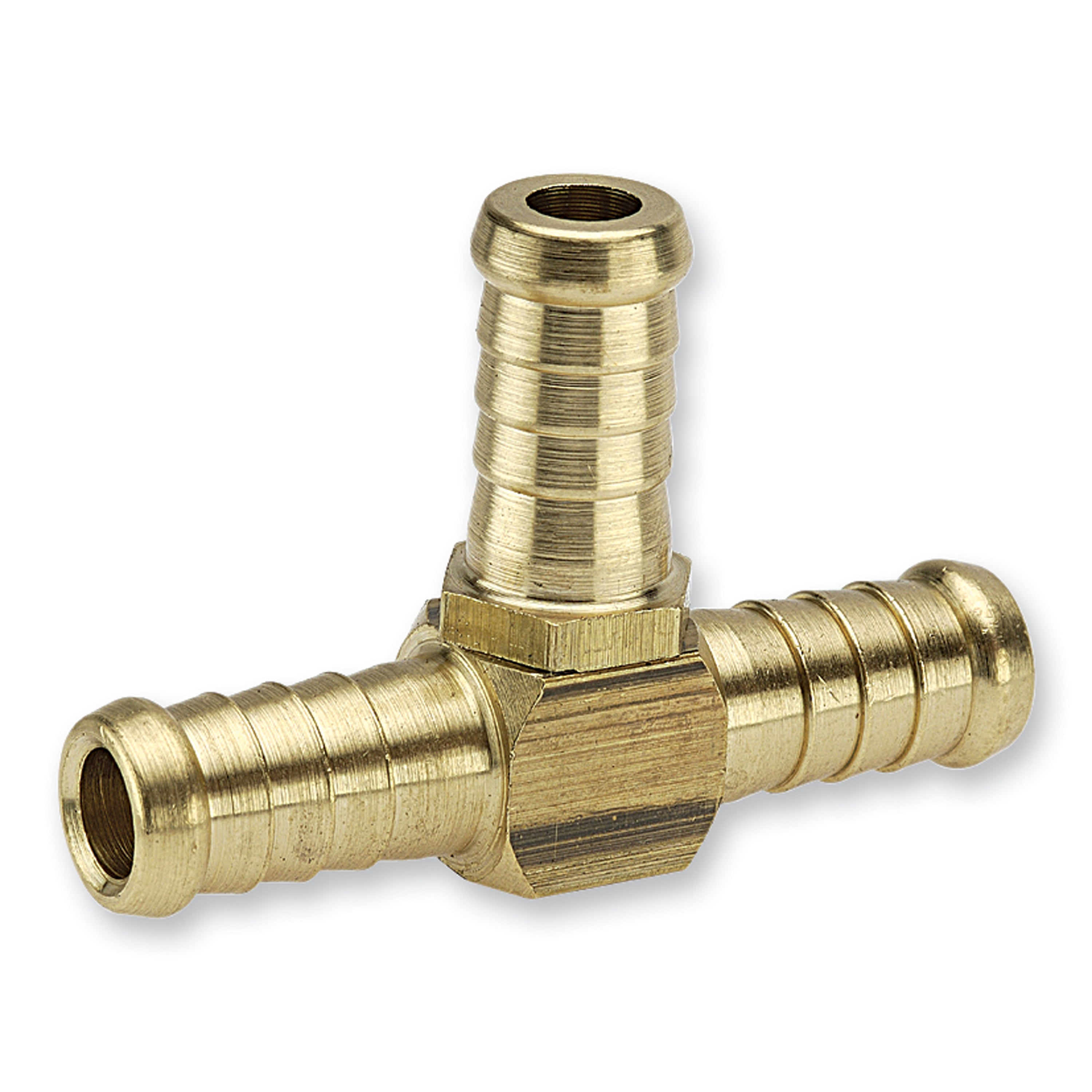 3/8" (10mm) Hose Tail Tee Brass