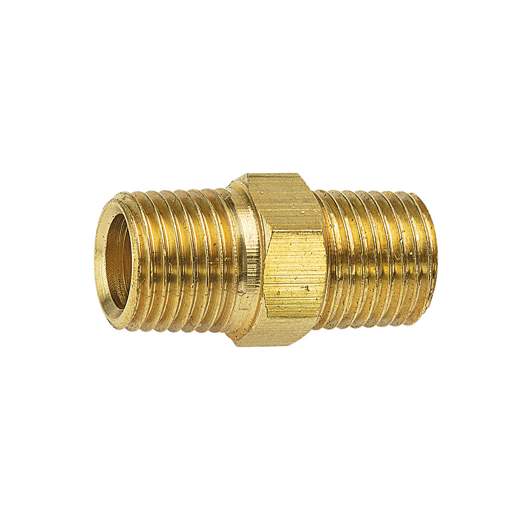 3/8" BSP Male x 3/8" BSP Male Hexagon Nipple Brass