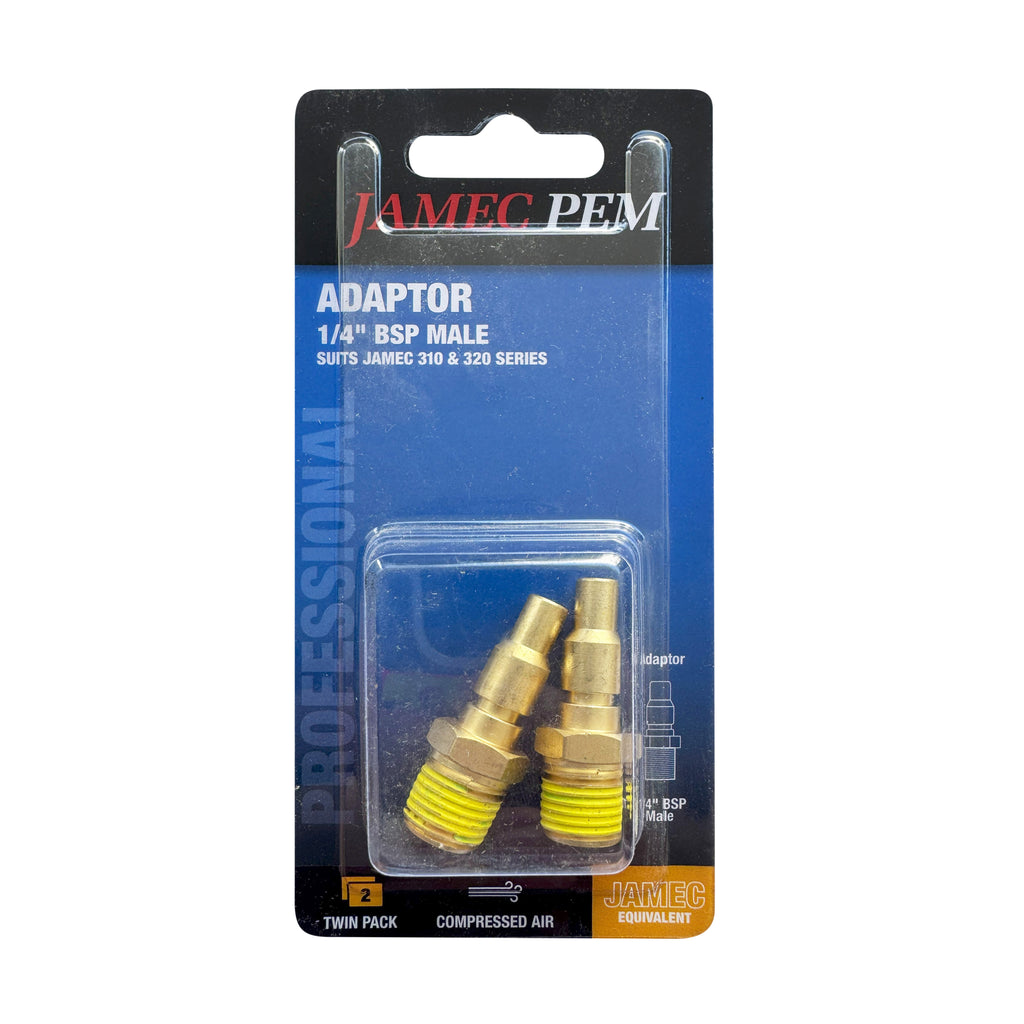 Jamec Pem 310/320 Series - Adaptor 1/4" BSP Male - 2 Pack