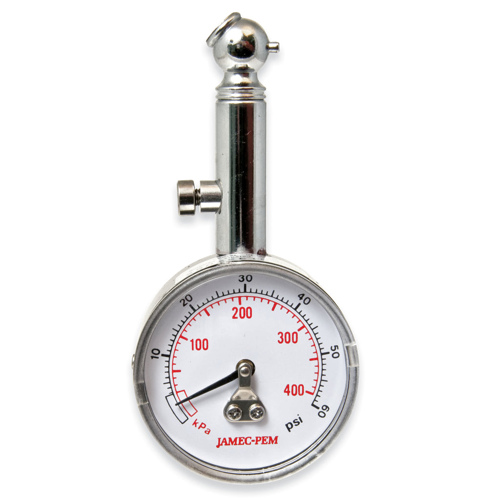 50mm Dial Tyre Gauge Angled Chuck with Case 5-60 PSI