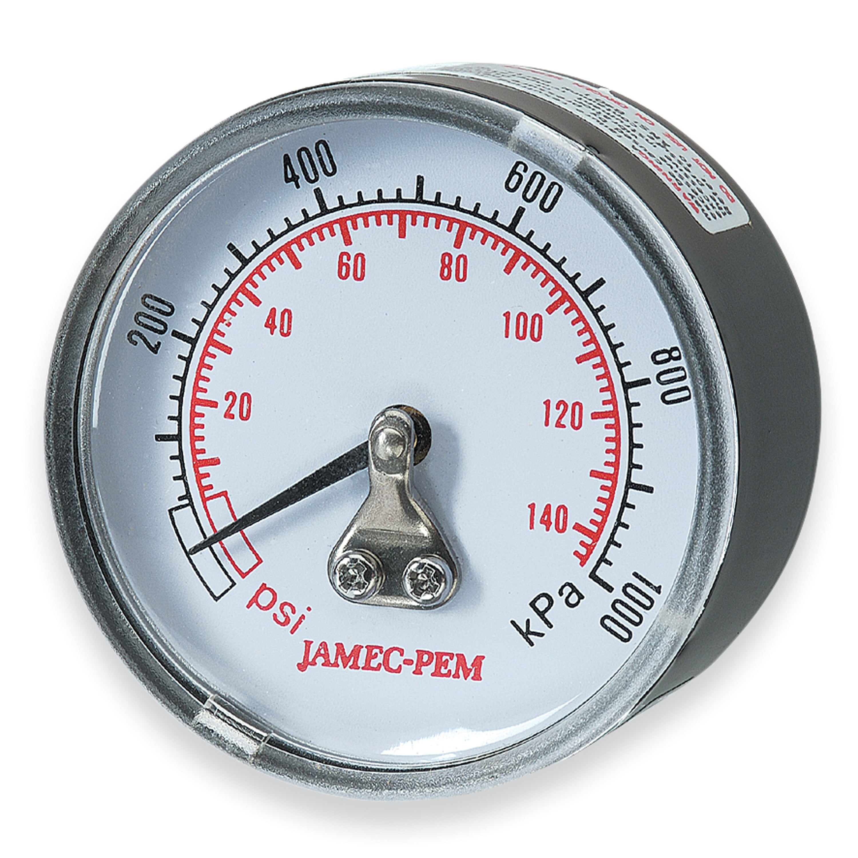 50mm Dry Pressure Gauge - 1/4" BSP Rear Entry - 0-145 PSI