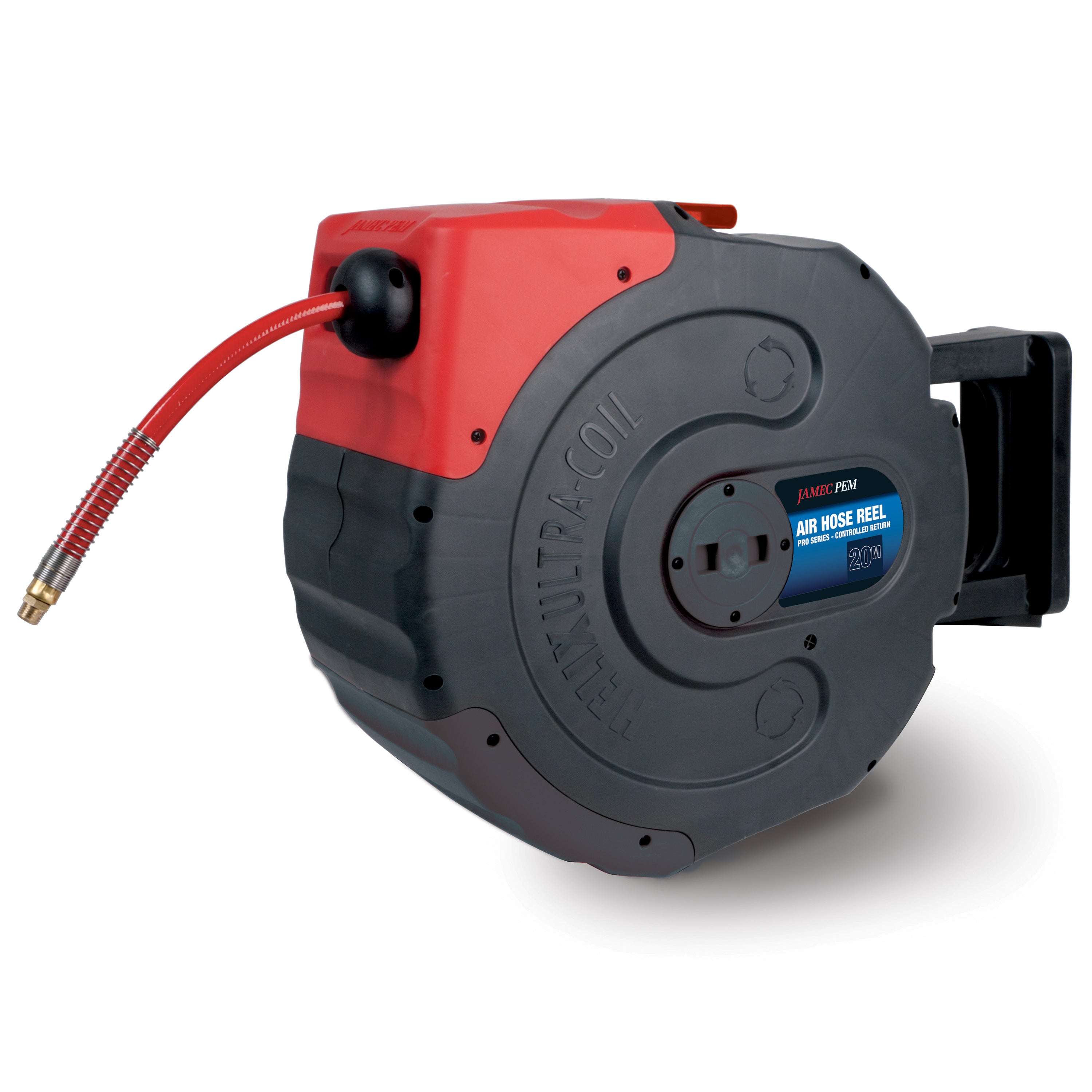 Air Hose Reel - Retractable - 10mm (3/8") - 20 metres - PVC Hose