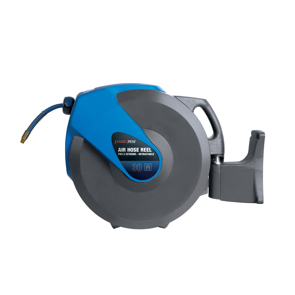 Air Hose Reel - Retractable - 10mm (3/8") - 30 metres - Heavy Duty Hybrid Hose - Pro X Extreme