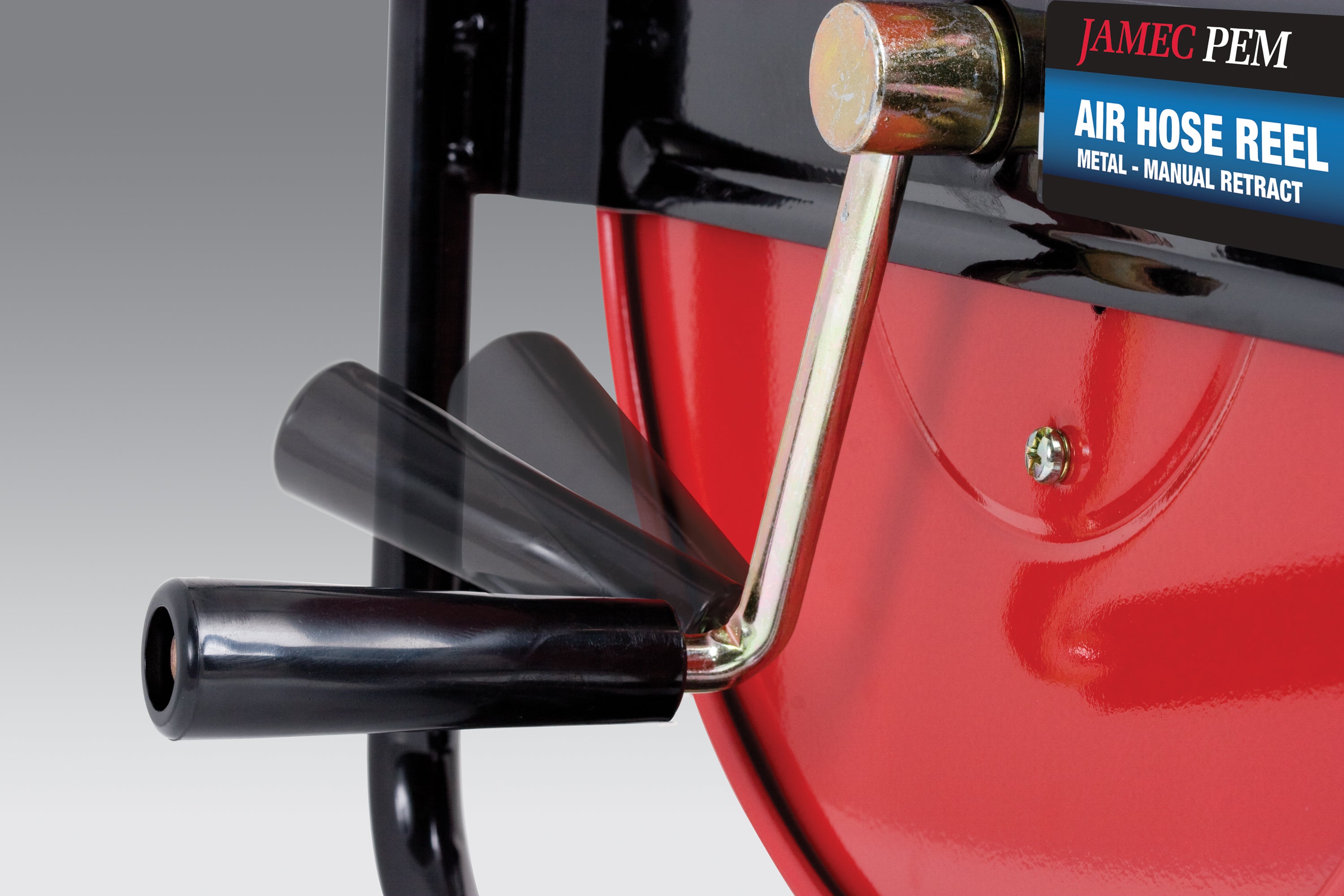 Air Hose Reel - Swivel Base - 8mm (5/16") -  40m hose - Polyurethane