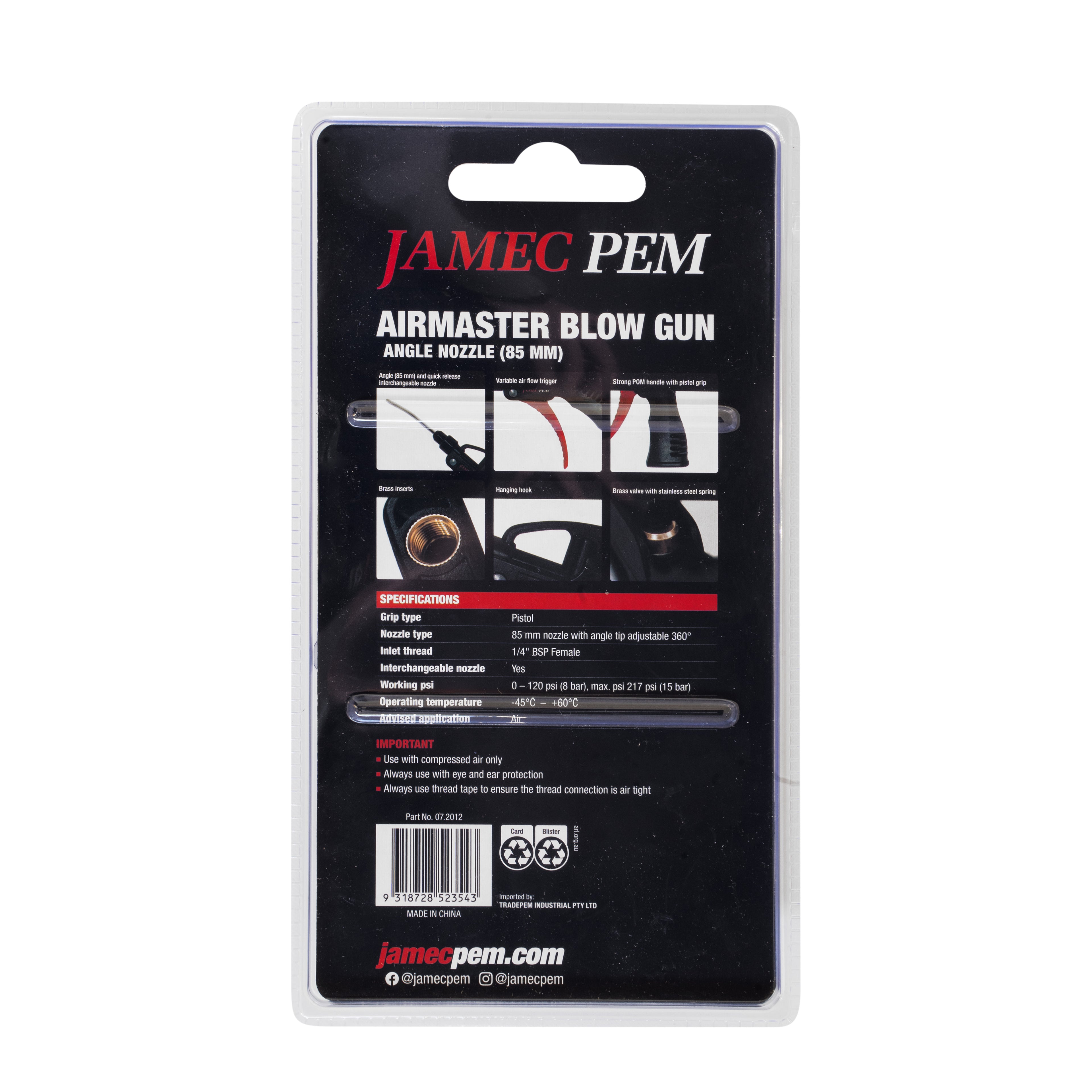 Airmaster S2 Blow Gun 85mm Standard Nozzle