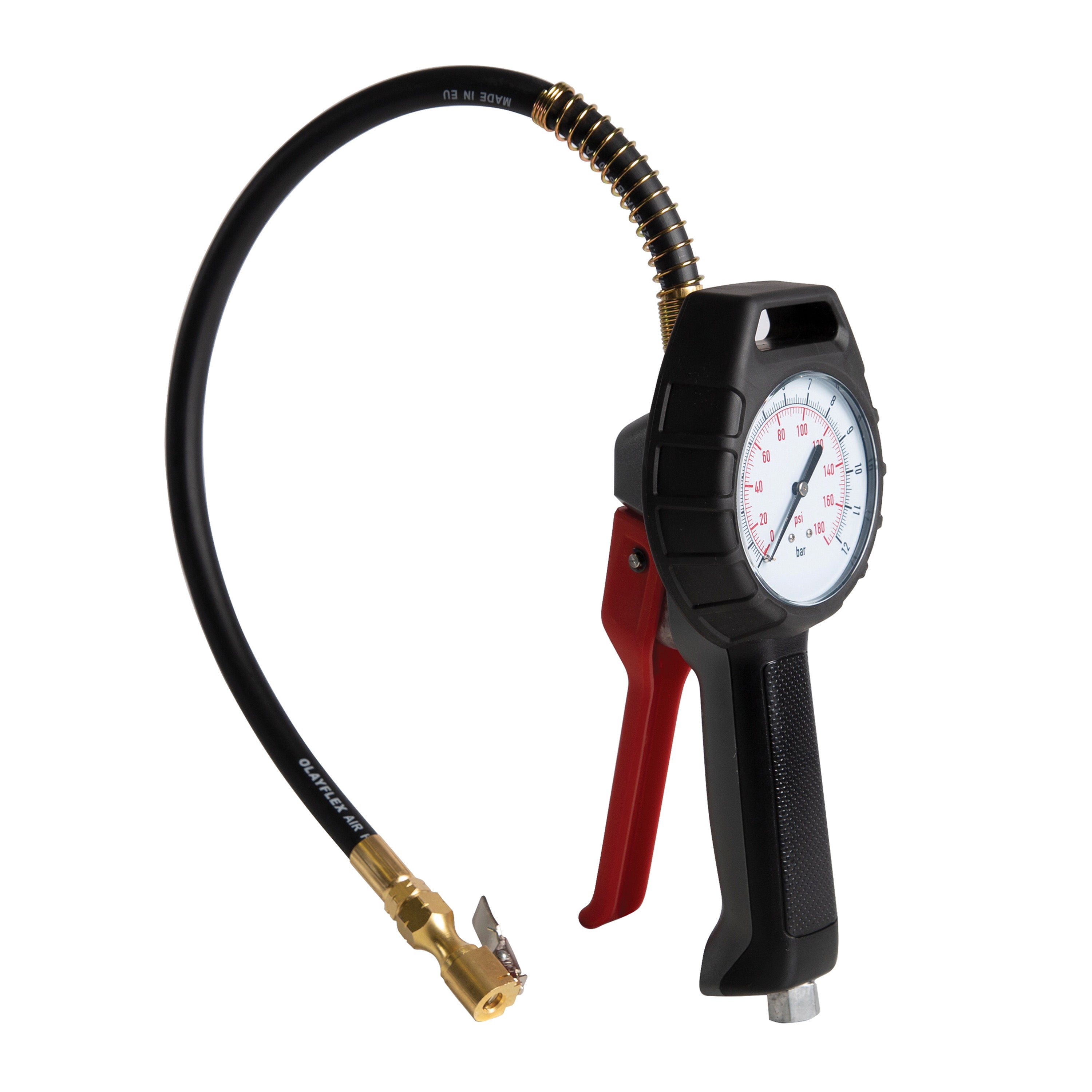 Analogue Tyre Inflator, 80mm Dial, clip on
