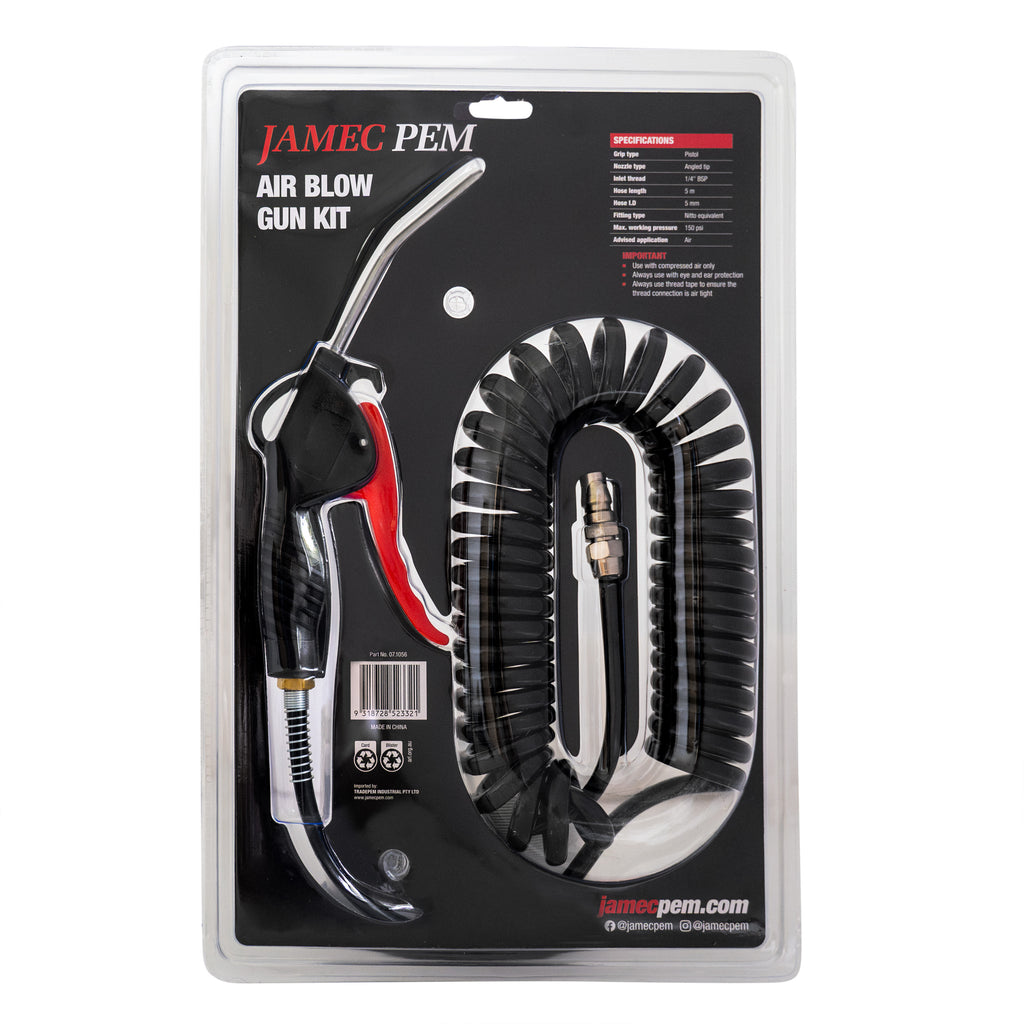 EL Blow Gun with 5m Polyurethane Hose