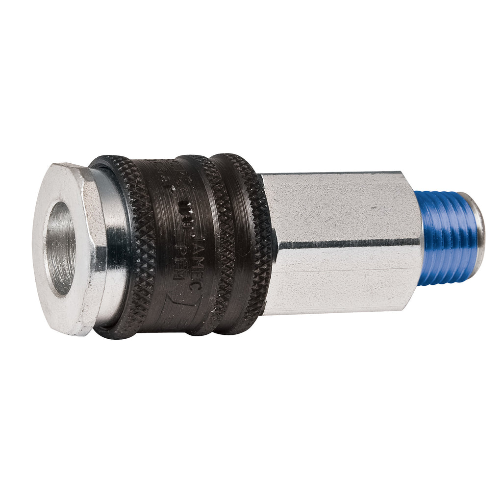 Euro Style 1/4" BSP Male Coupling Steel Plated