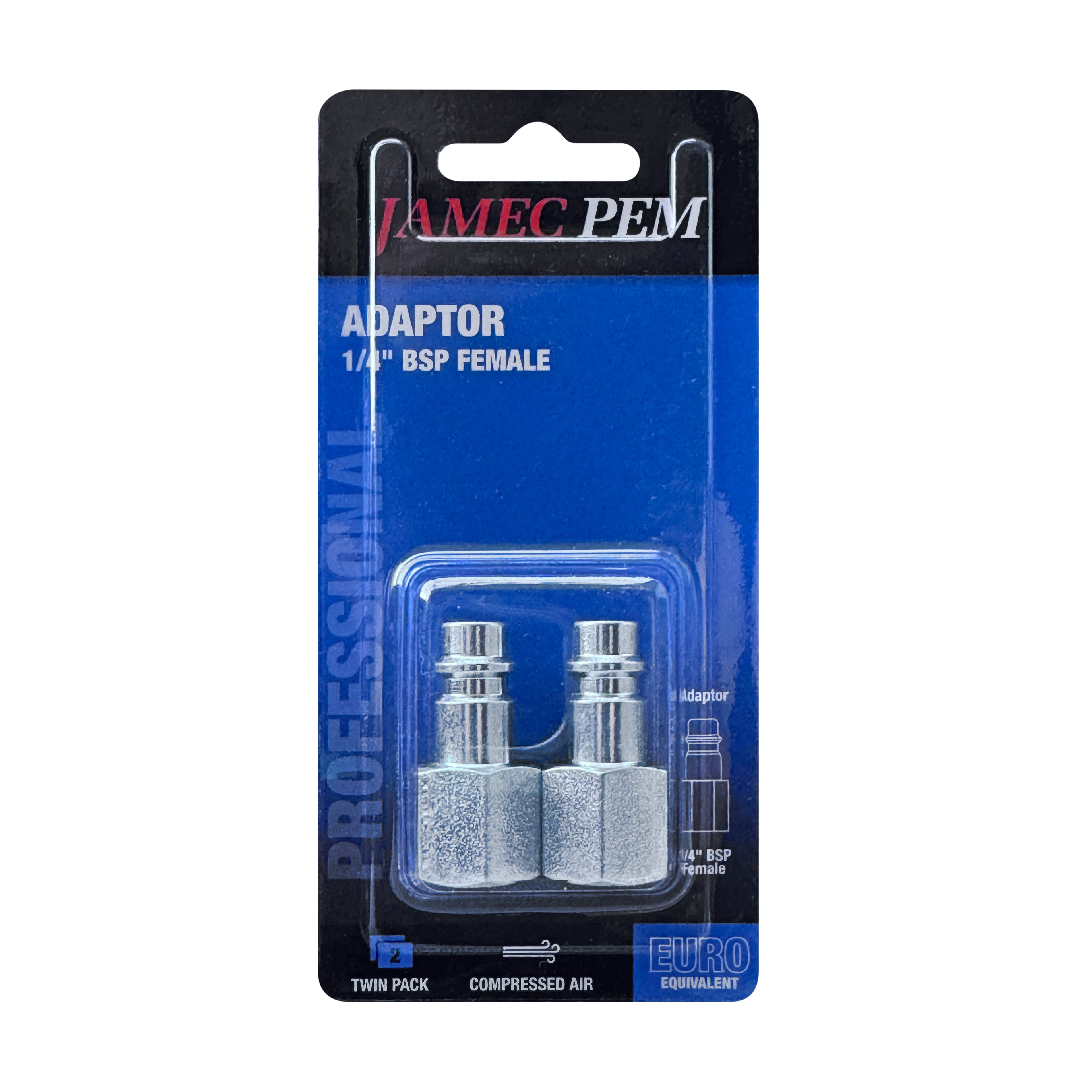 Euro Style 3/8" BSP Female Adaptor - 2 Pack