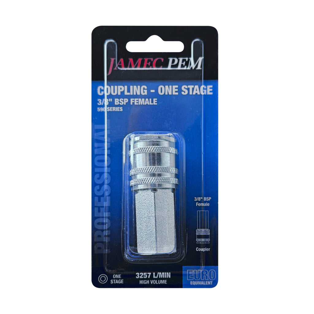 Euro Style 3/8" BSP Female Coupling Steel Plated