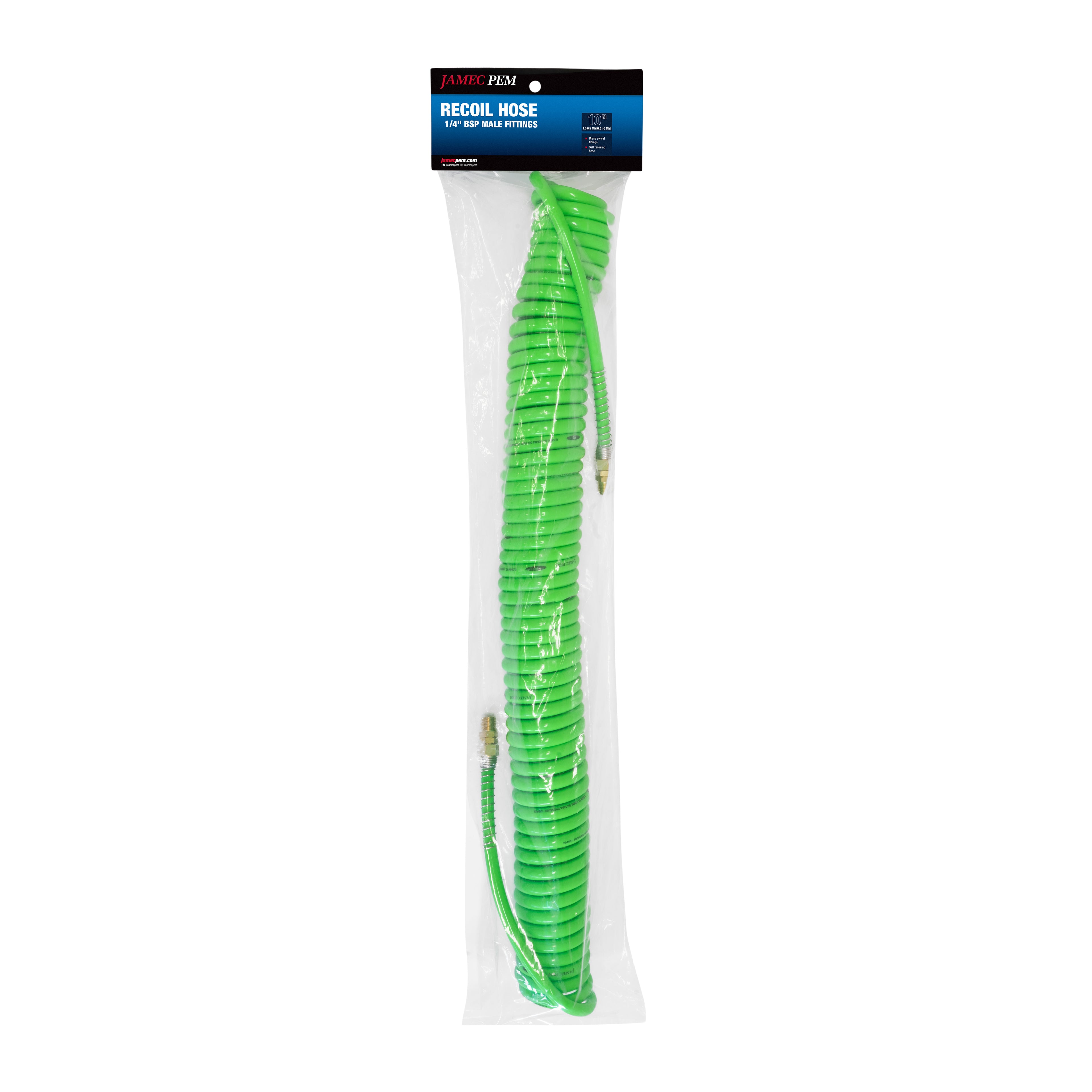 High Vis PU Coil 10mm x 6.5mm x10m