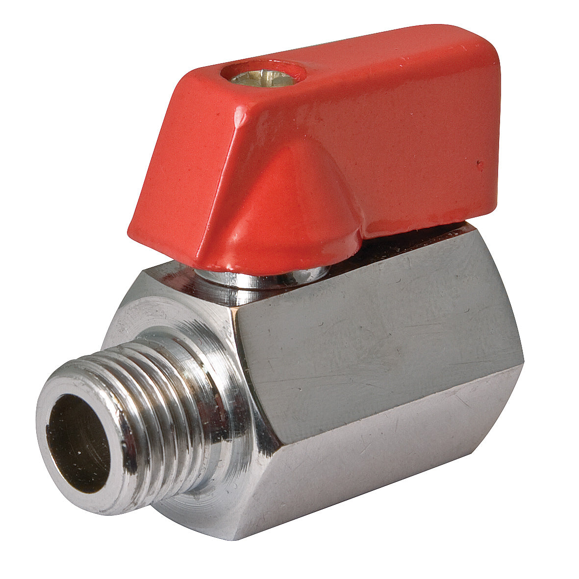 Mini Ball Valve - 1/4" BSP Female x 1/4" BSP Male
