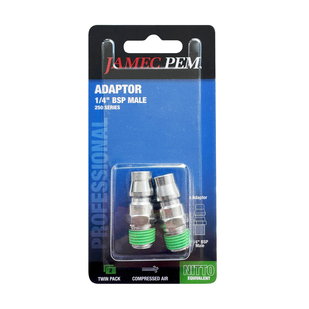 Nitto Style - 1/4" BSP Male Adaptor Plug - 20PM - 2 Pack