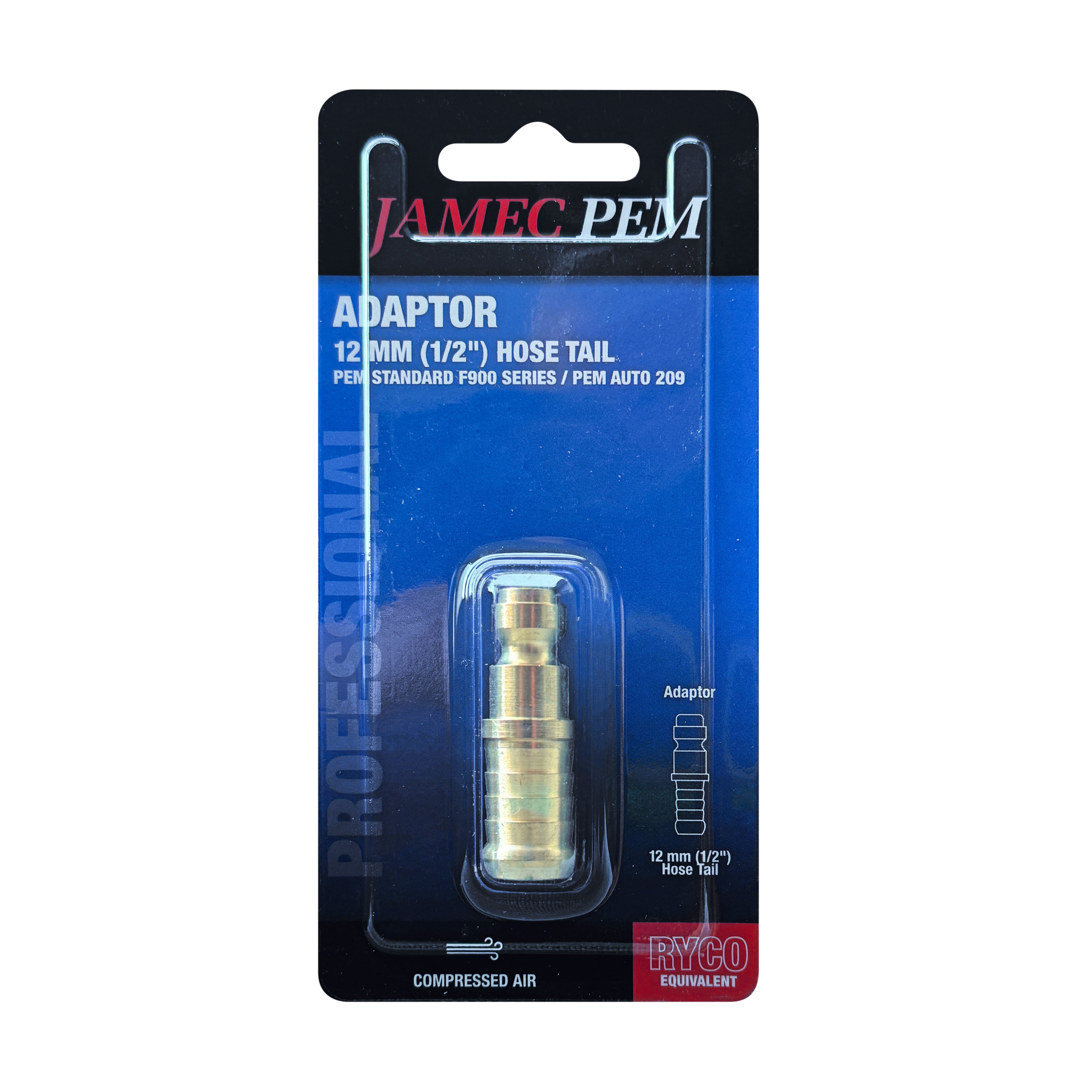 Ryco Style -12 mm (1/2") Hose Tail Adaptor Plug