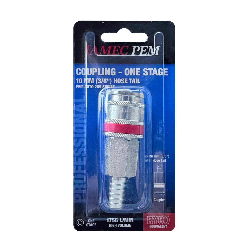 Ryco Style - 3/8" (10mm) Hose Tail Coupling - 209T6 - Automatic