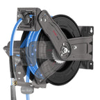 Air Hose Reel - Steel - Retractable - 10mm (3/8") - 15 metres - Heavy Duty Hybrid Hose - Extreme