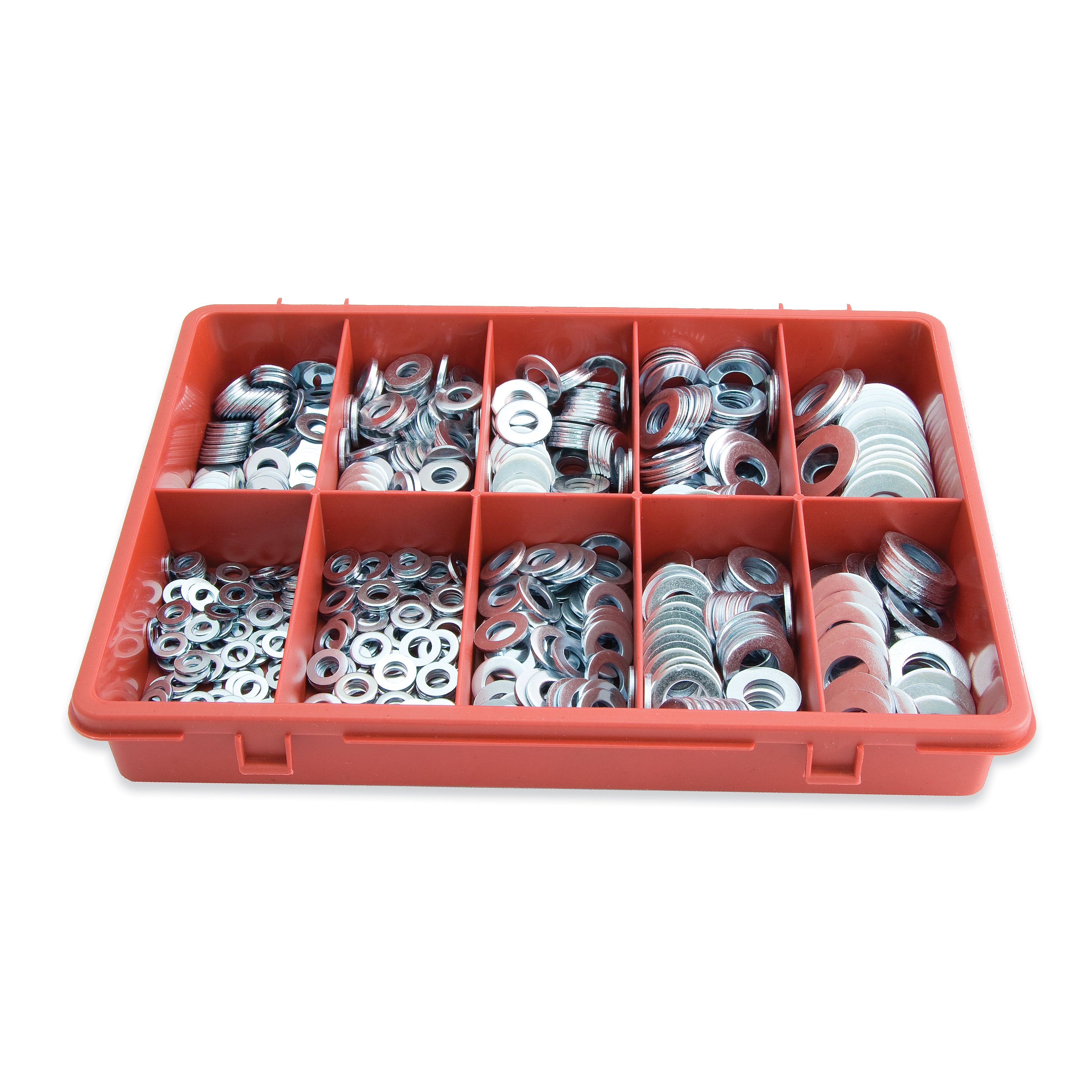 Trade Pack Assortment Flat Steel Washers 650 Piece