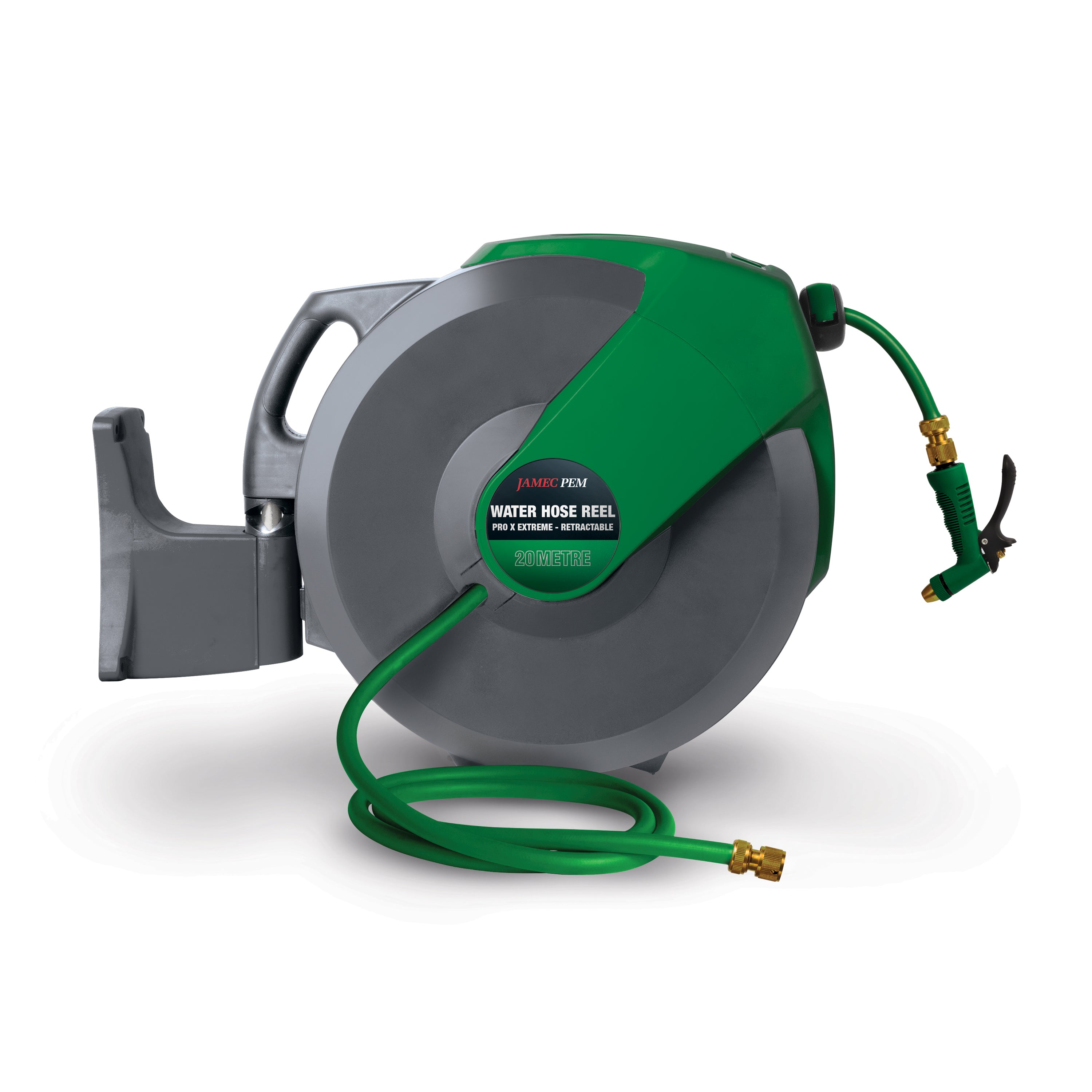 Water Hose Reel - Retractable - 12mm (1/2") - 20 metres - Heavy Duty Hybrid Hose - Pro X Extreme
