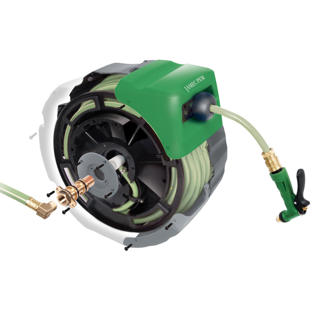 Water Hose Reel - Retractable - 12mm (1/2") - 20 metres - PVC Hose